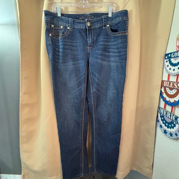 Melissa Mccarthy Seven7 Straight Size 16W Jeans Medium Wash - Picture 1 of 4